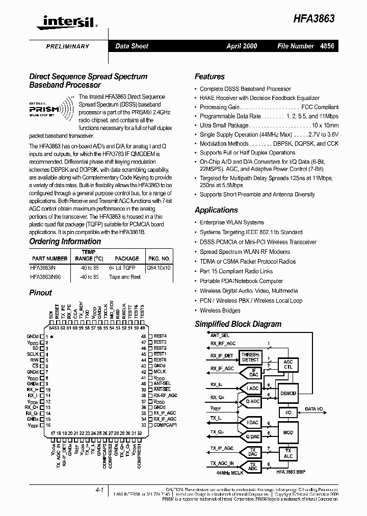 HFA3863_233789.PDF Datasheet