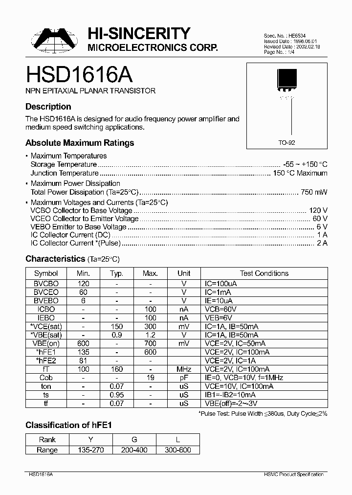 HSD1616A_108923.PDF Datasheet