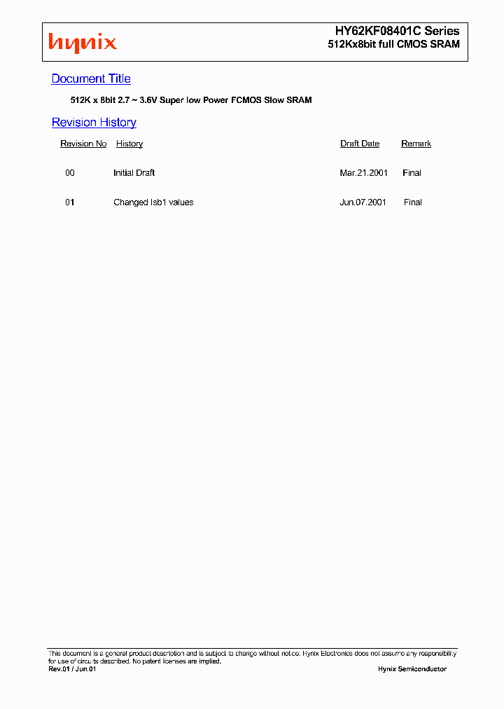 HY62KF0840_244802.PDF Datasheet