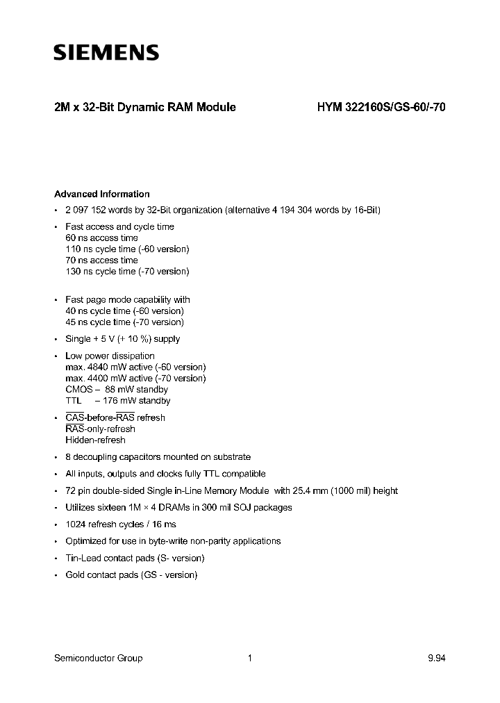 HYM322160GS-70_278760.PDF Datasheet