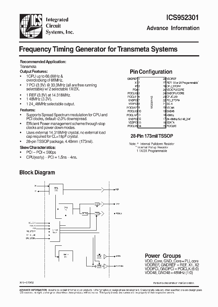 ICS952301_288546.PDF Datasheet