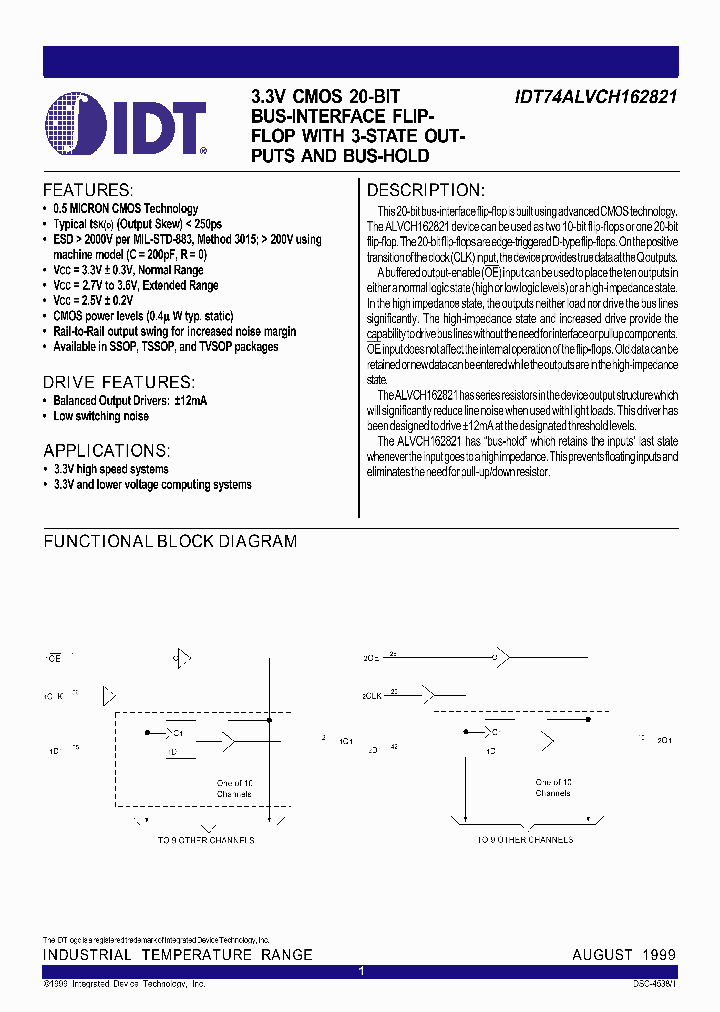IDT74ALVCH162821_293971.PDF Datasheet