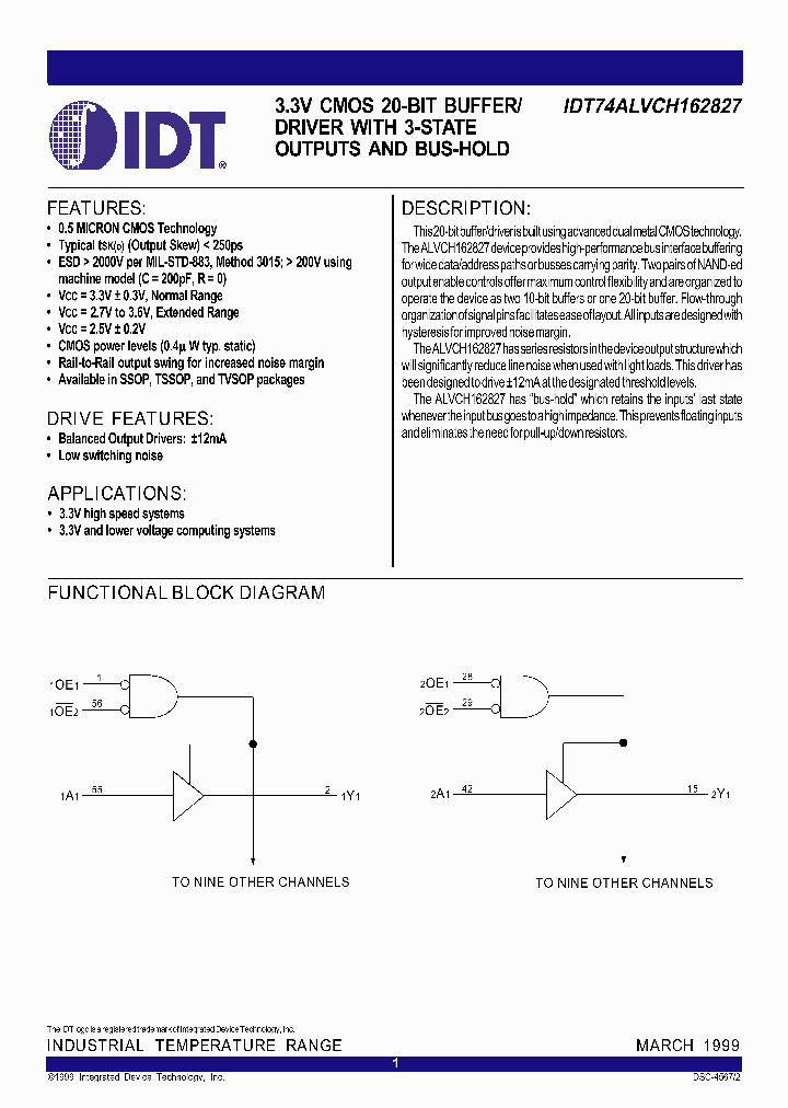 IDT74ALVCH162827_293970.PDF Datasheet