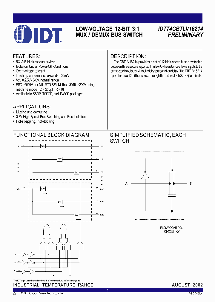 IDT74CBTLV16214_288627.PDF Datasheet