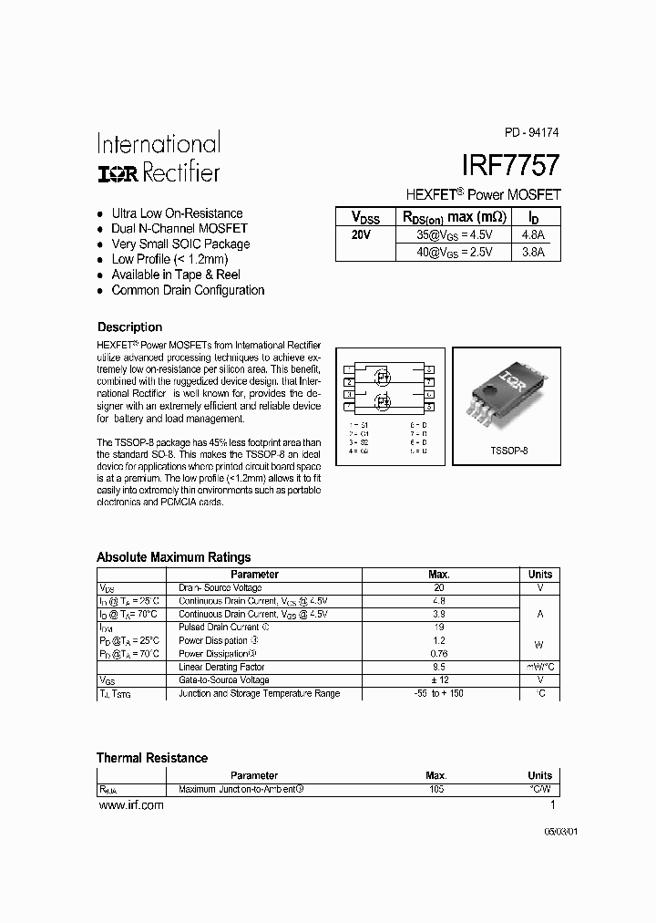 IRF7757_266440.PDF Datasheet