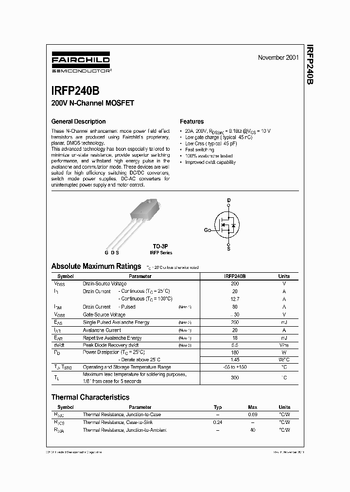 IRFP240B_299554.PDF Datasheet