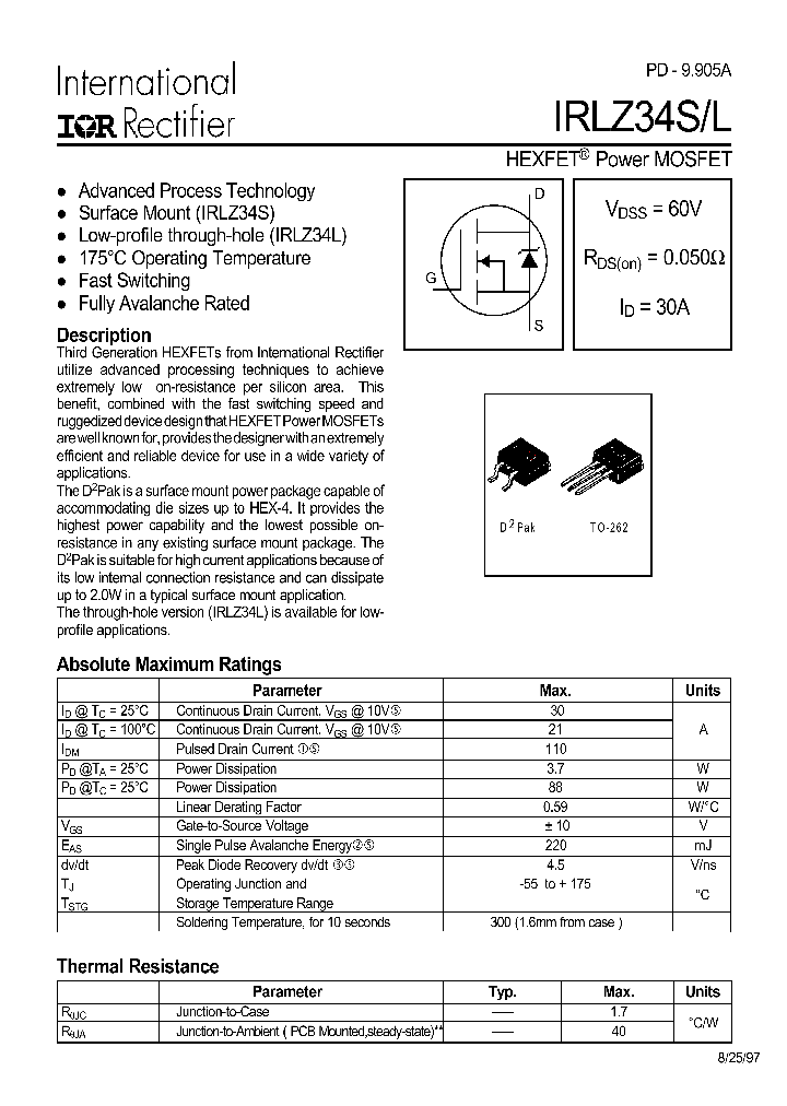 IRLZ34S_209860.PDF Datasheet