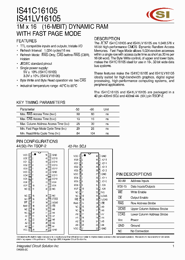 IS41LV16105_274919.PDF Datasheet