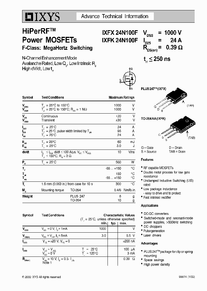 IXFX24N100_293452.PDF Datasheet