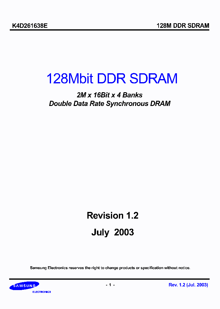 K4D261638E_293008.PDF Datasheet