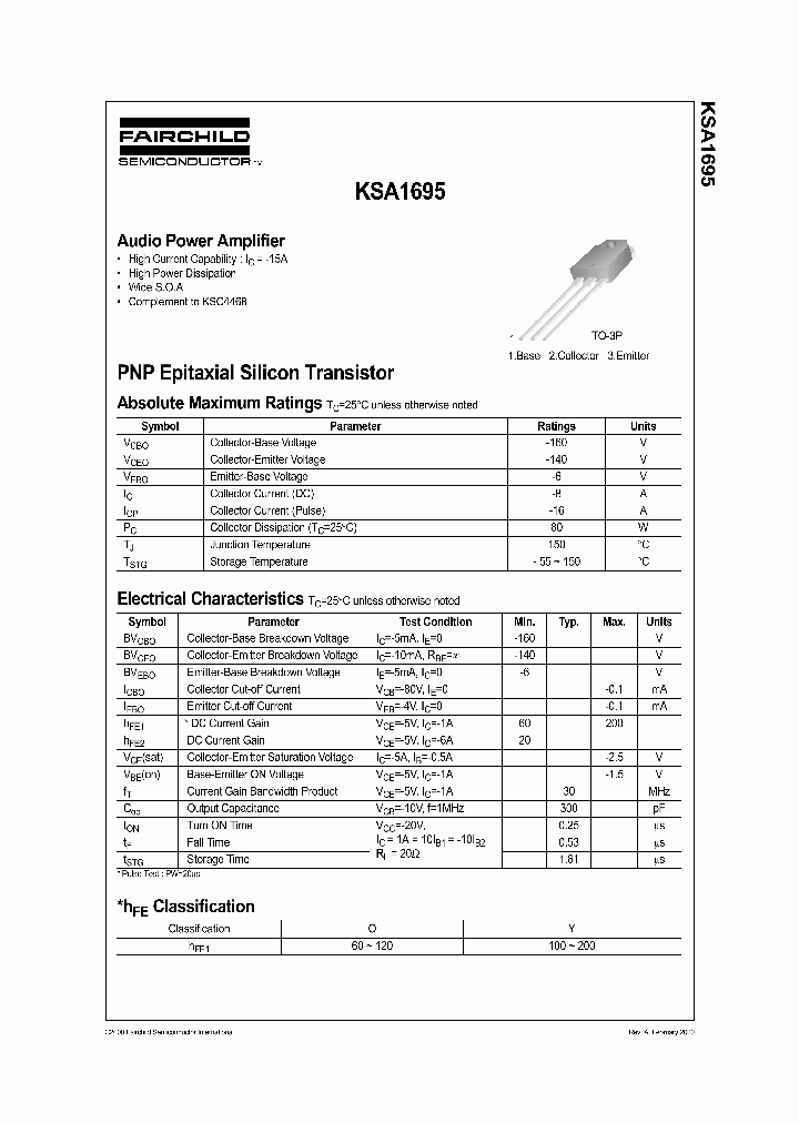 KSA1695_304442.PDF Datasheet