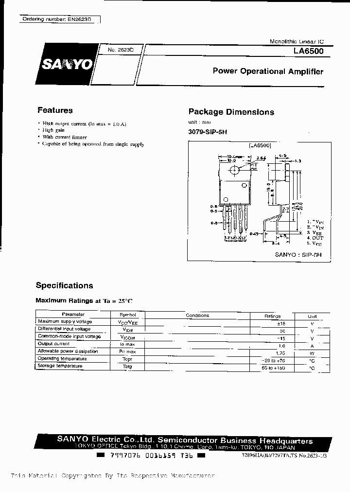 LA6500_291988.PDF Datasheet