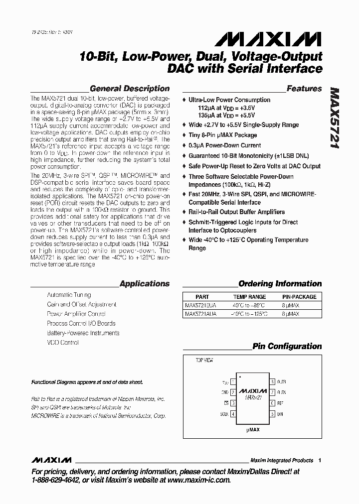 MAX5721_284334.PDF Datasheet