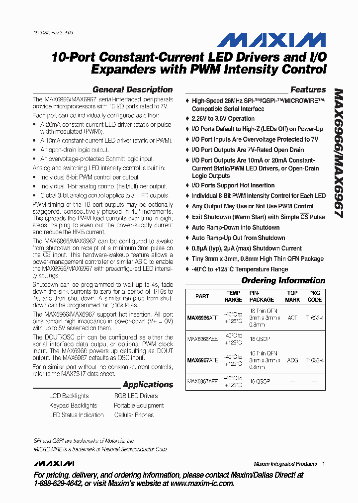 MAX6966_254885.PDF Datasheet