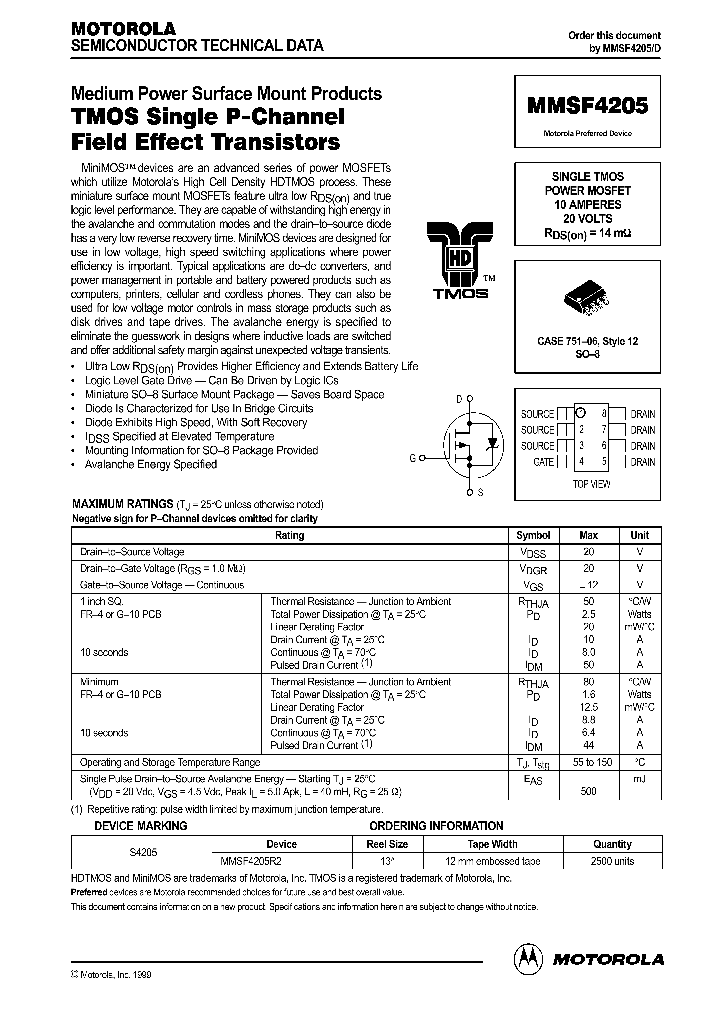 MMSF4205D_280817.PDF Datasheet