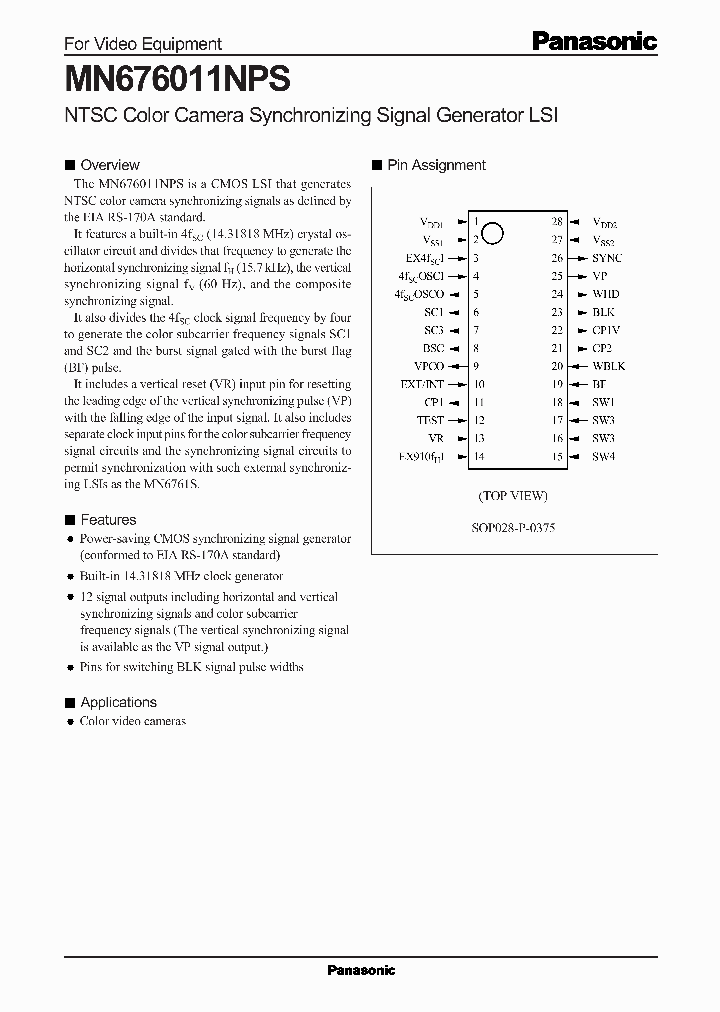 MN676011NPS_294848.PDF Datasheet