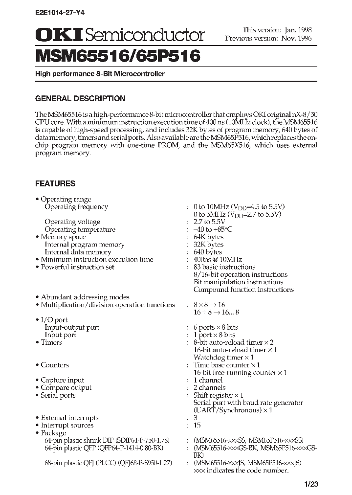 MSM65P516_234089.PDF Datasheet