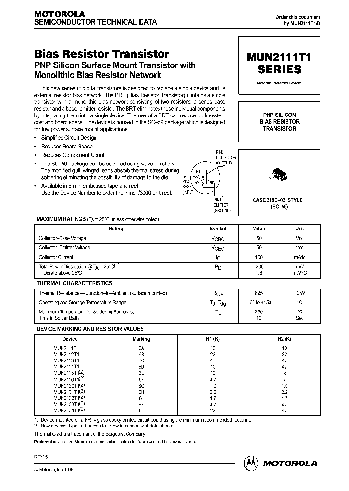 MUN211_59595.PDF Datasheet