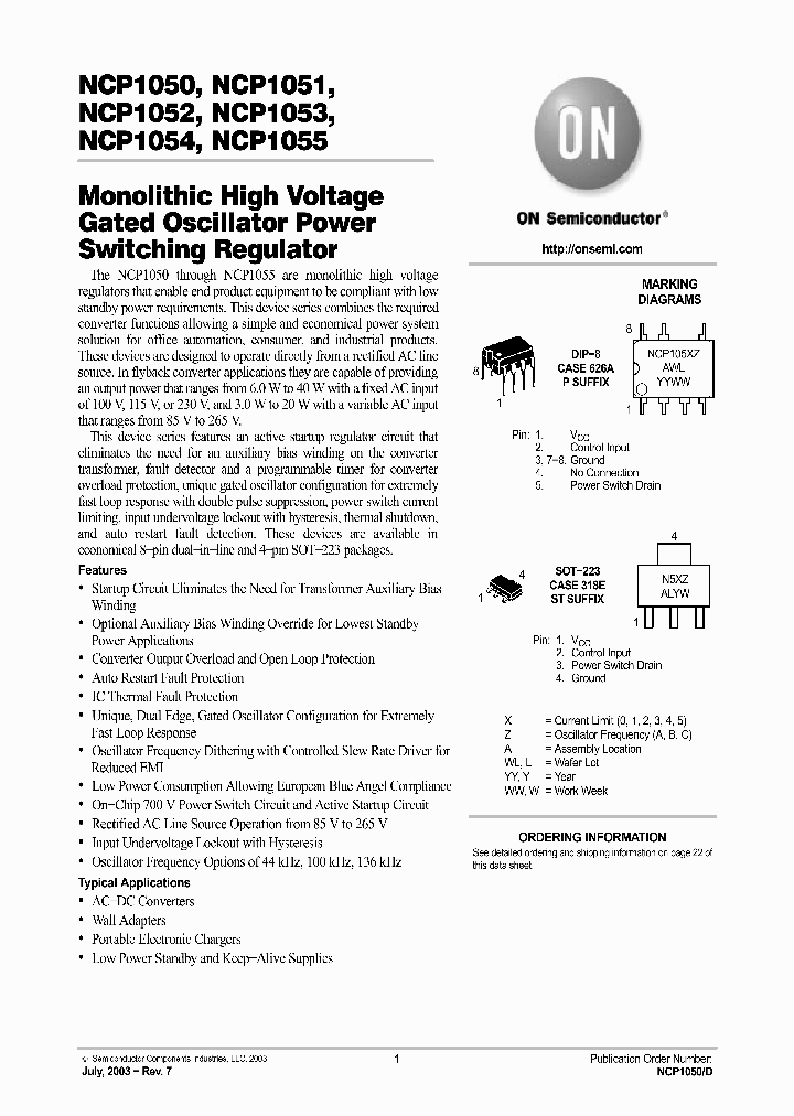NCP1050_237602.PDF Datasheet