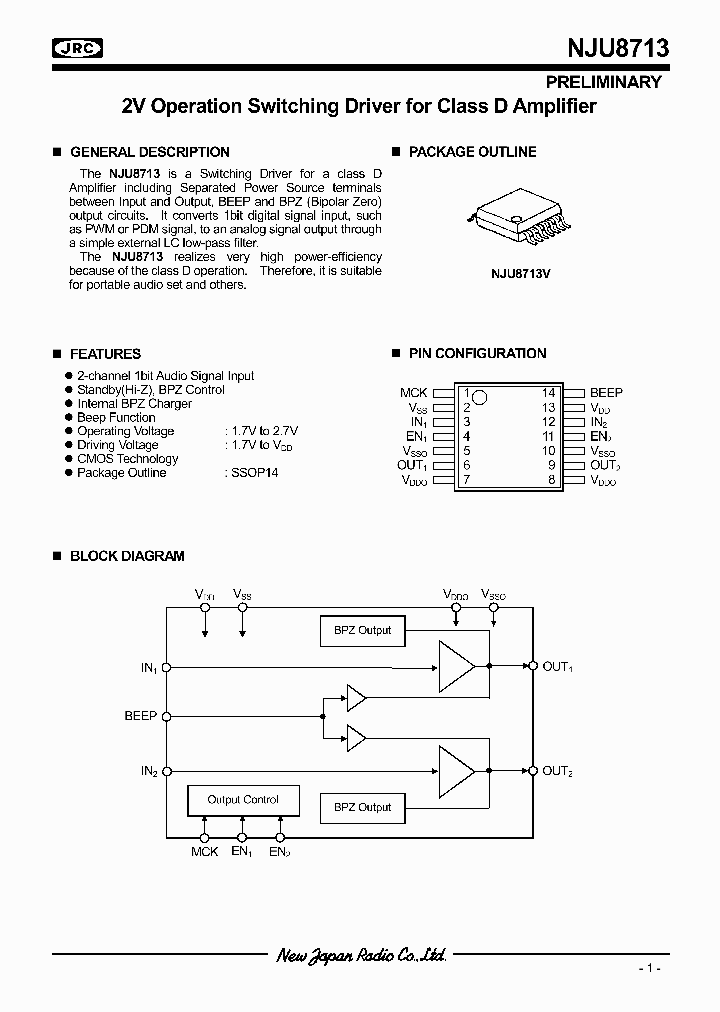 NJU8713_285524.PDF Datasheet