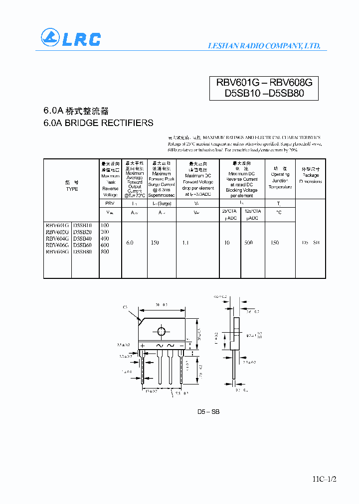 RBV601G_58567.PDF Datasheet