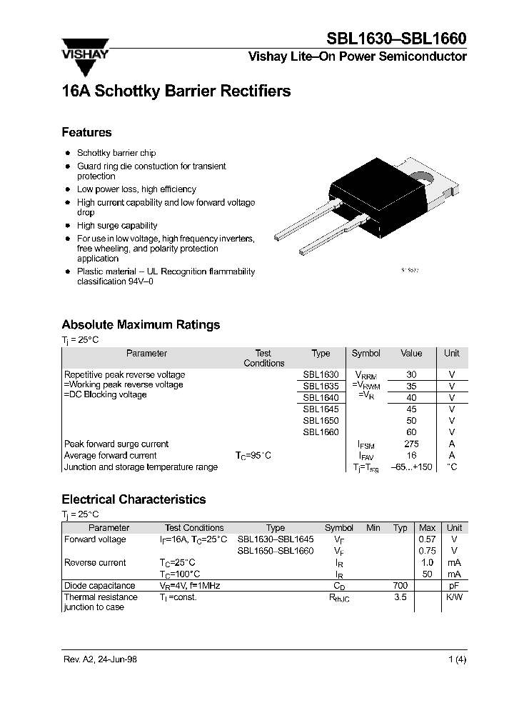 SBL1660_282657.PDF Datasheet