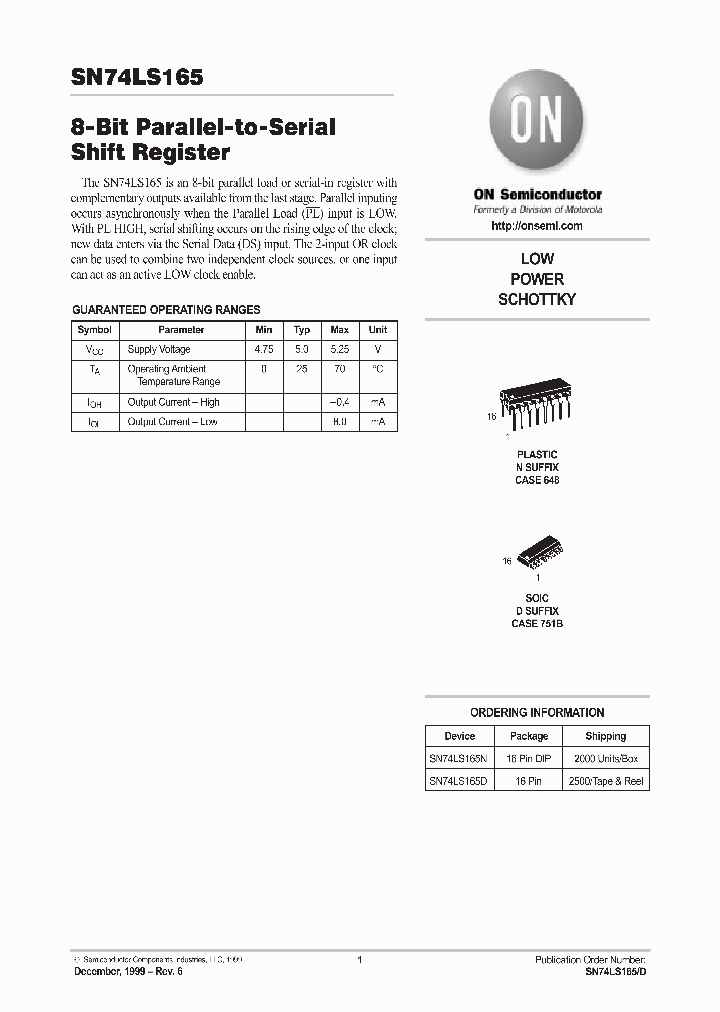 SN74LS165N_303691.PDF Datasheet