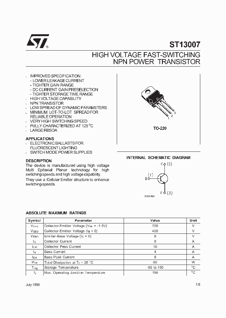 ST13007_82969.PDF Datasheet