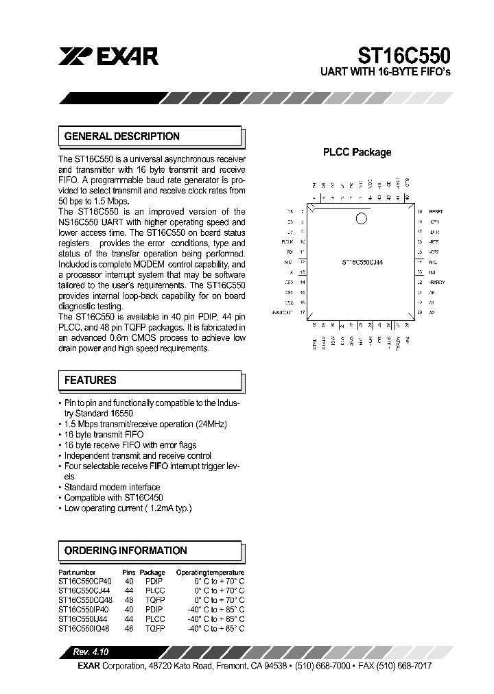 ST16C550CP40_286105.PDF Datasheet