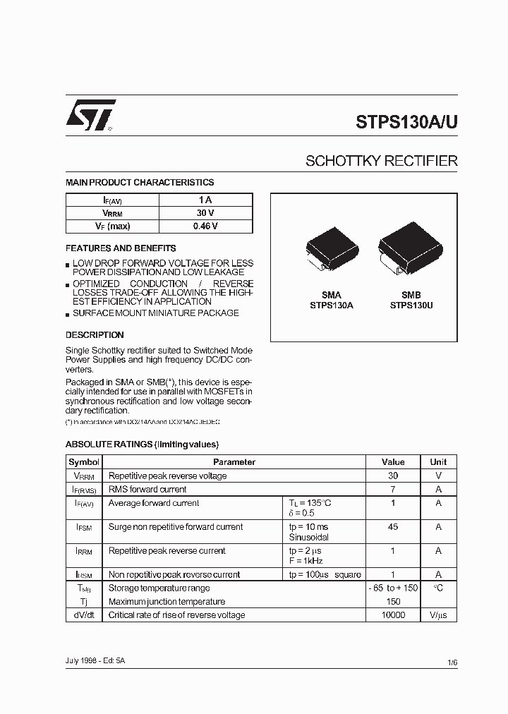 STPS130U_279962.PDF Datasheet