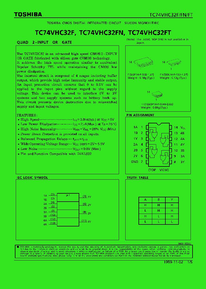 TC74VHC32FT_282665.PDF Datasheet