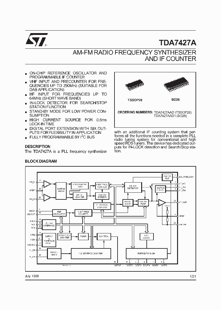 TDA7427A_291020.PDF Datasheet