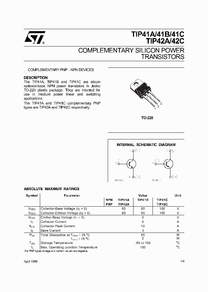 TIP41A_274900.PDF Datasheet