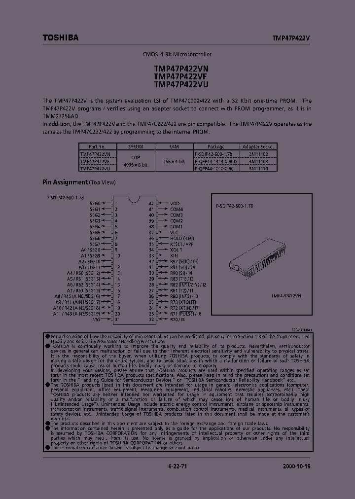 TMP47P422VU_274953.PDF Datasheet