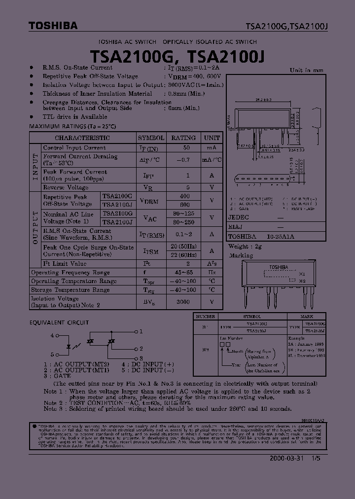 TSA2100J_286916.PDF Datasheet