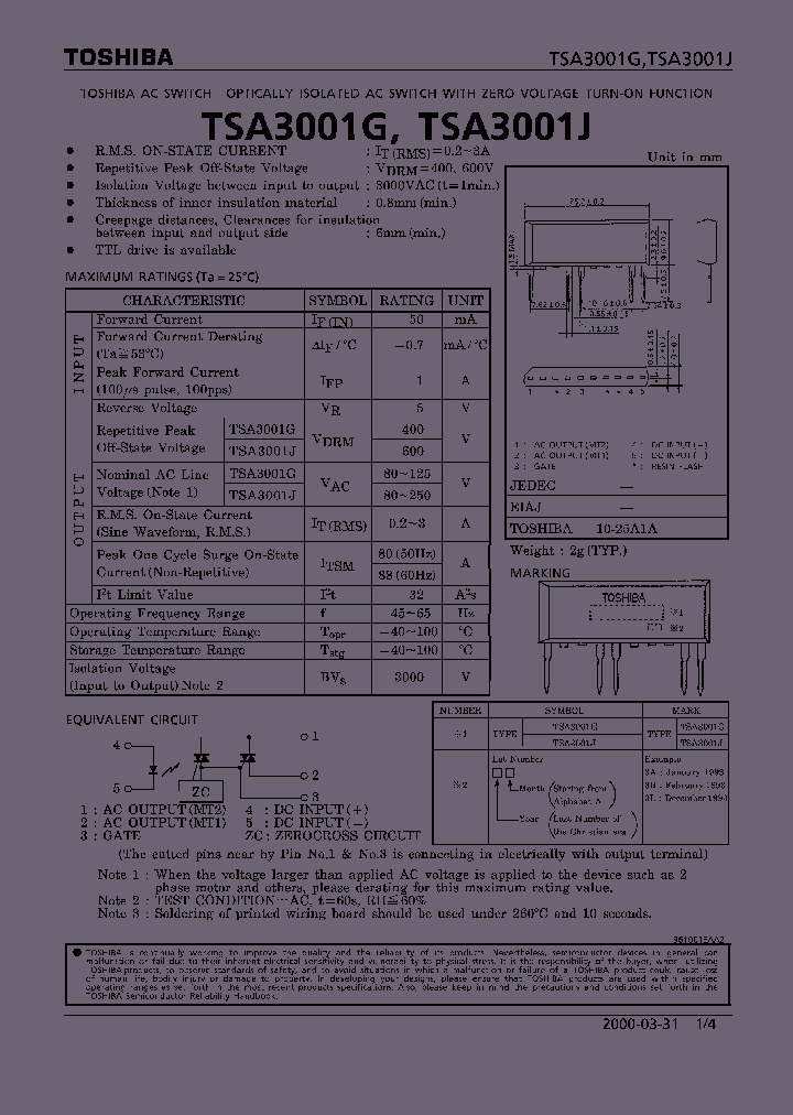 TSA3001J_277865.PDF Datasheet