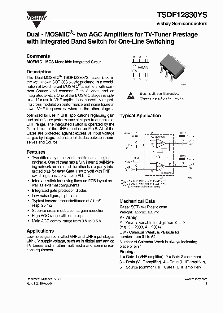 TSDF12830YS_277577.PDF Datasheet