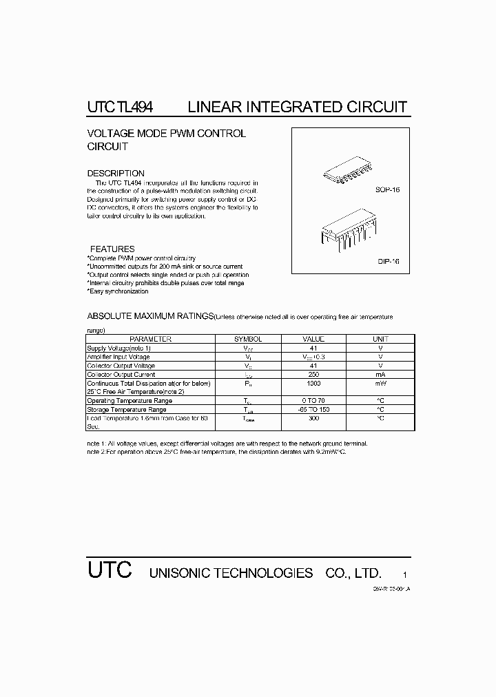 UTCTL494_252492.PDF Datasheet