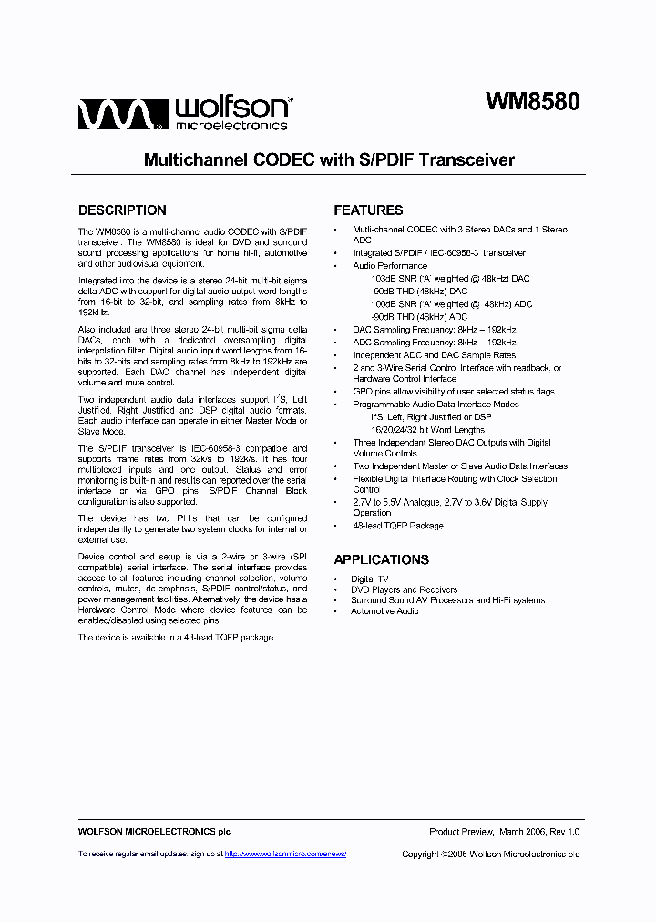 WM8580_276341.PDF Datasheet