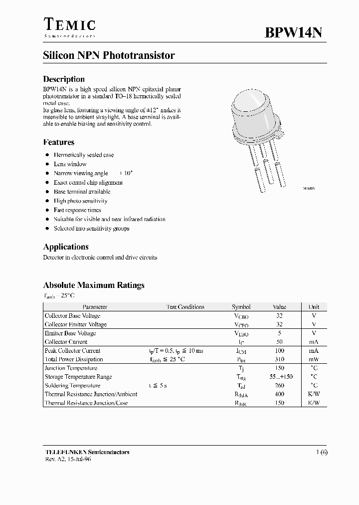 BPW14N_218395.PDF Datasheet