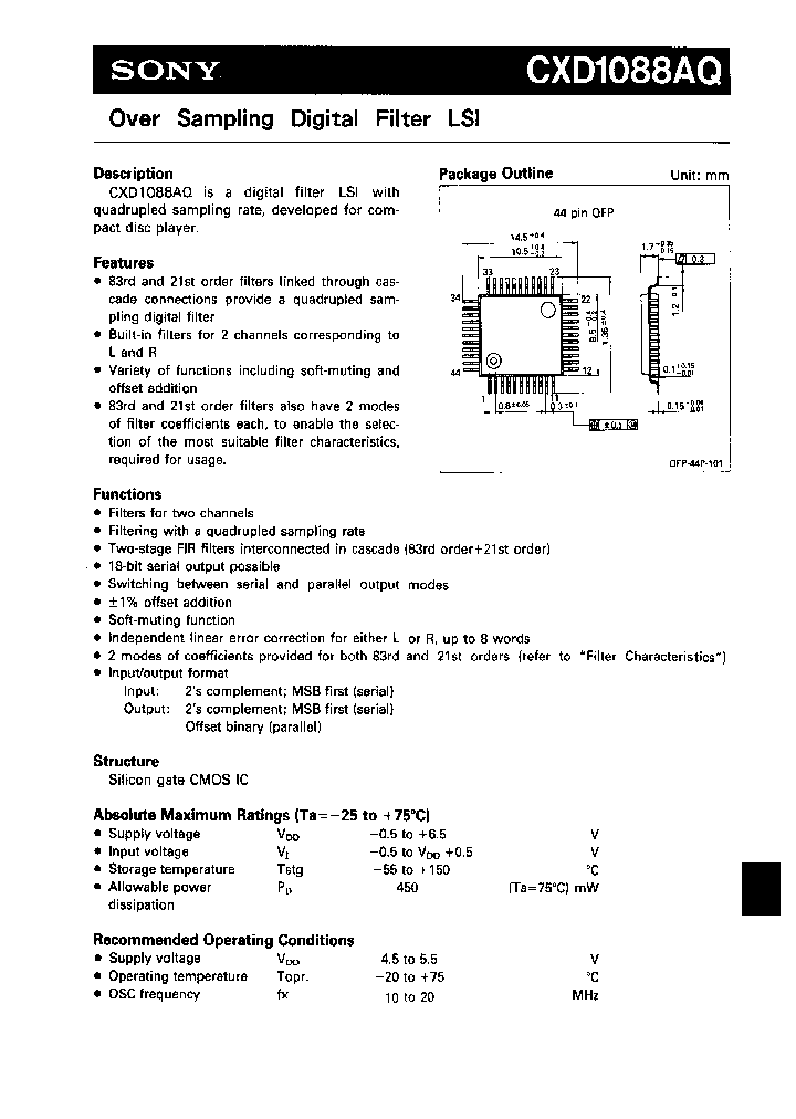 CXD1088AQ_248385.PDF Datasheet
