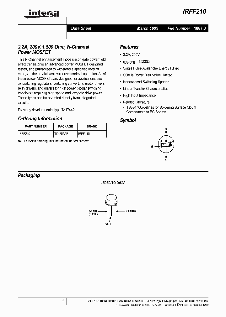 IRFF210_204679.PDF Datasheet