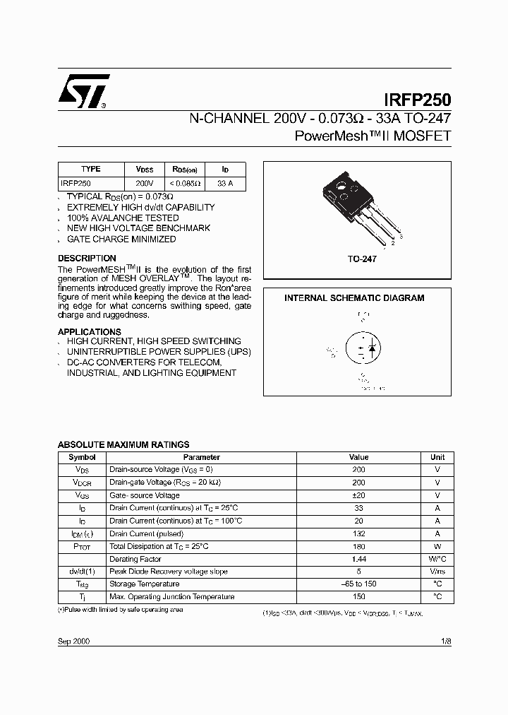 IRFP250_265167.PDF Datasheet
