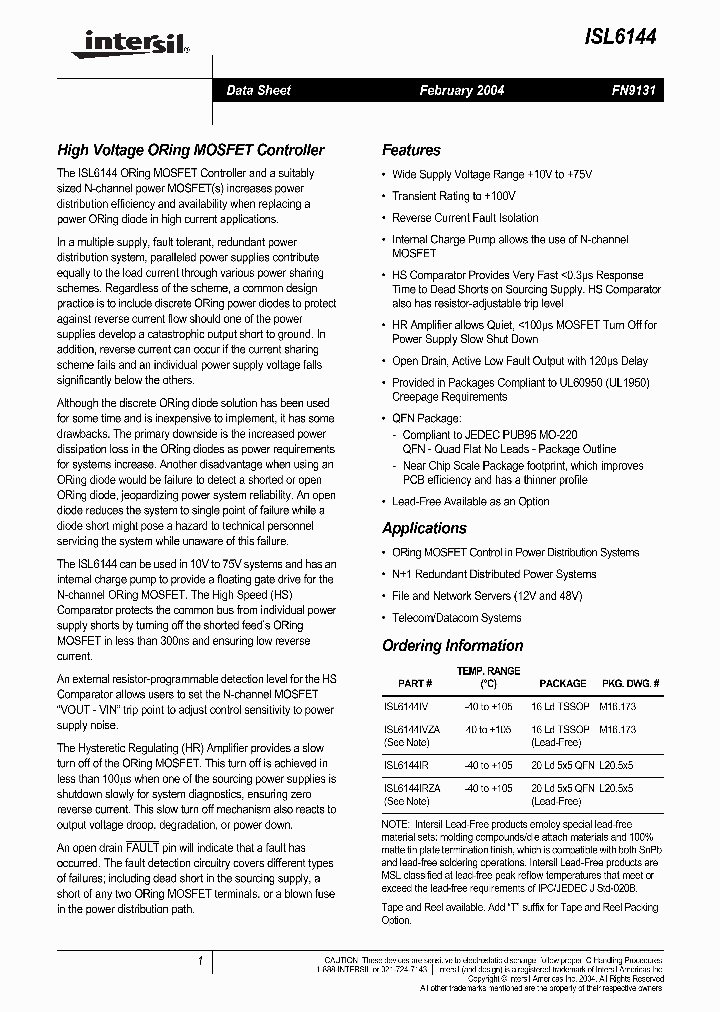 ISL6144_216903.PDF Datasheet