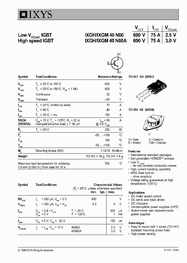 IXGH40N60_267737.PDF Datasheet