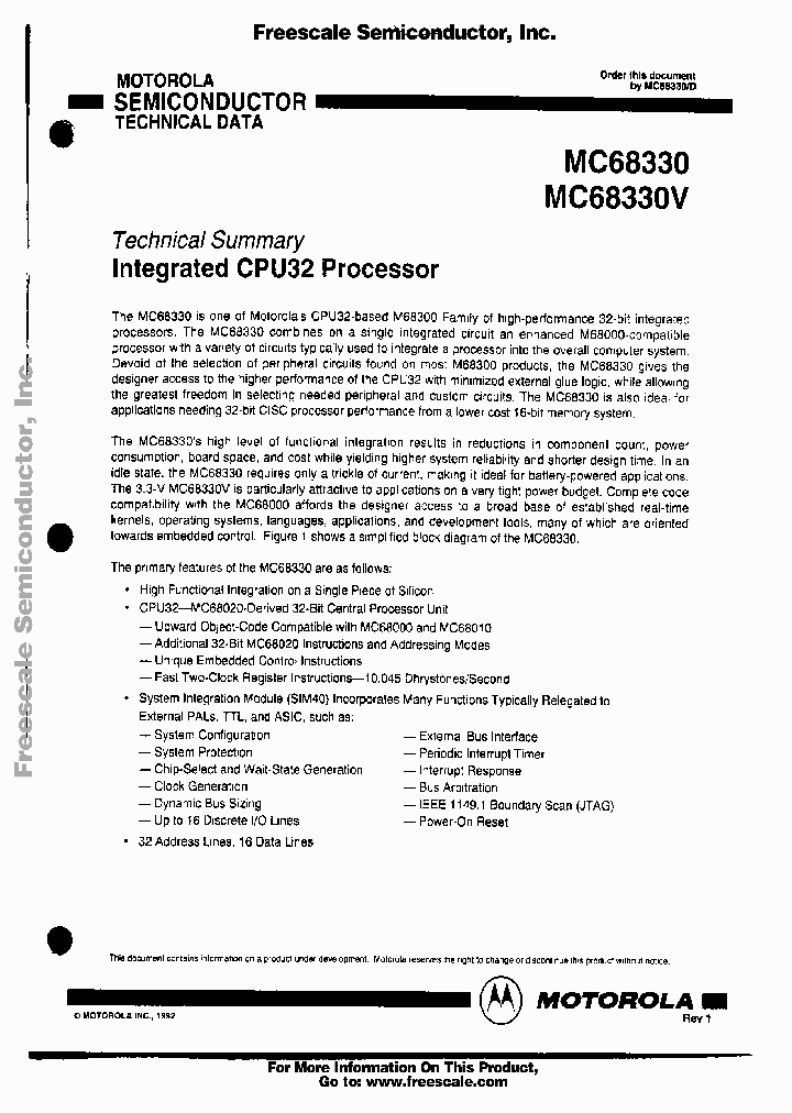 MC68330_238762.PDF Datasheet