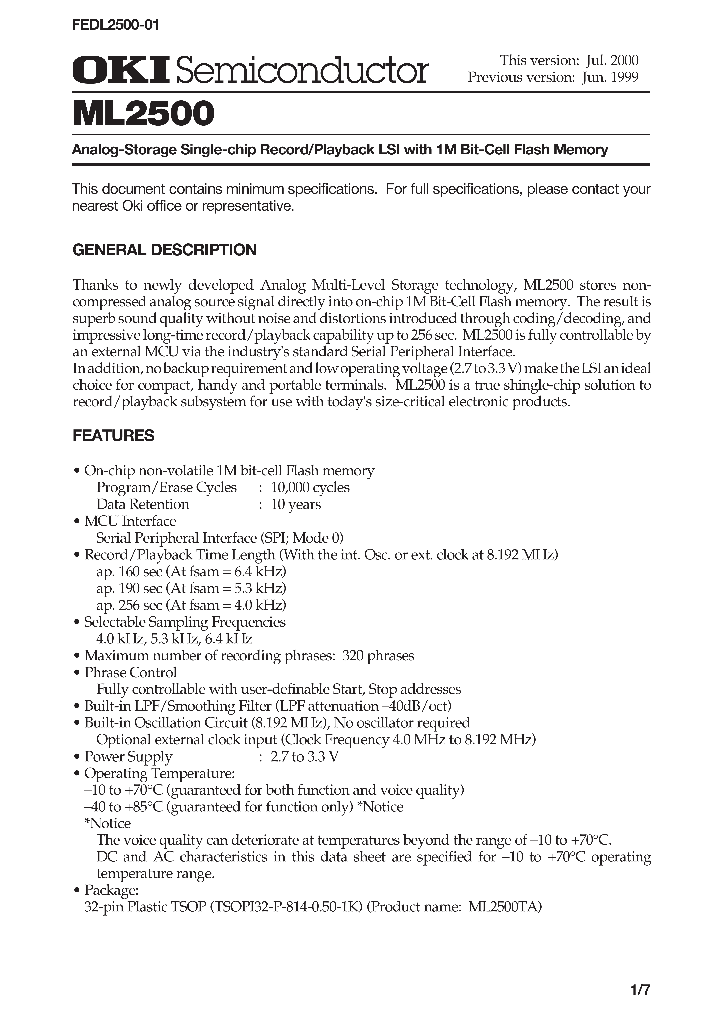 ML2500_240405.PDF Datasheet