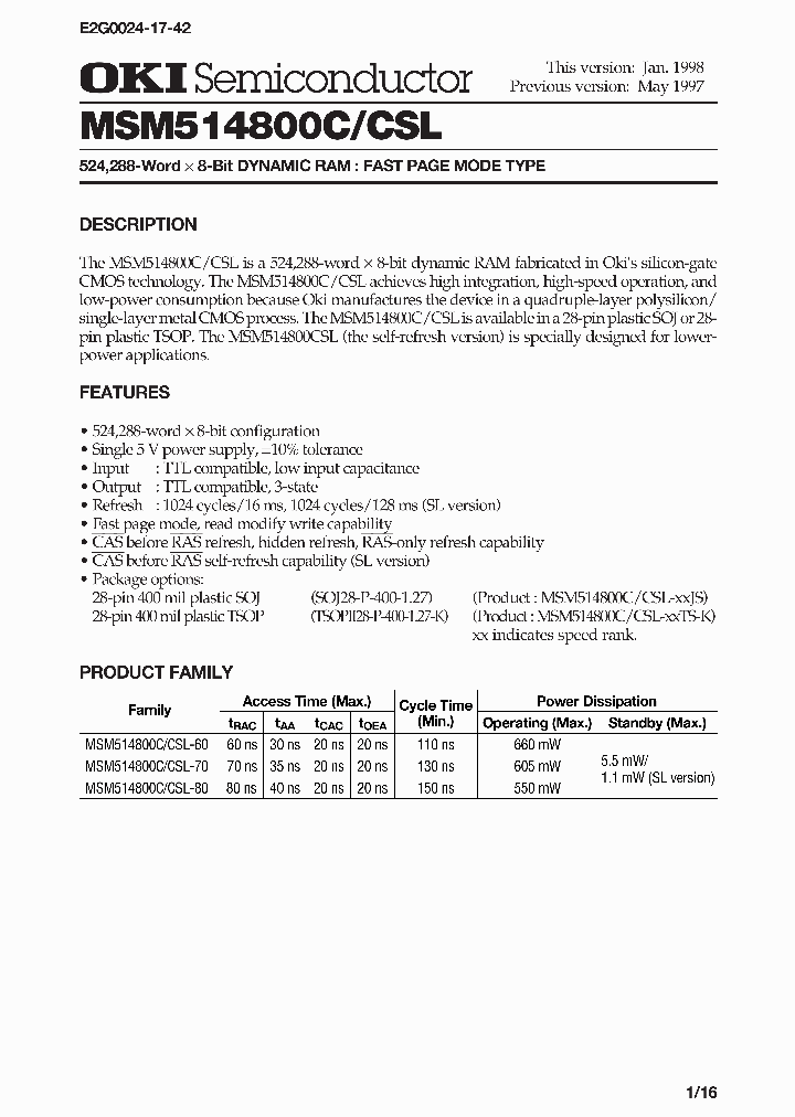 MSM514800C-60_230074.PDF Datasheet