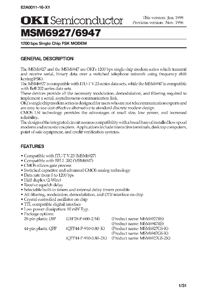 MSM6947GS-K_245484.PDF Datasheet