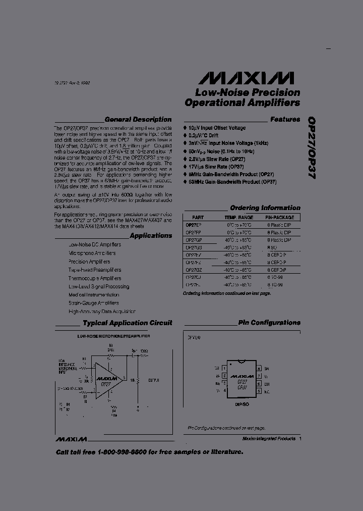 OP27EJ_249132.PDF Datasheet